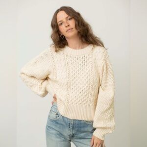 Irish Fisherman Knit Cream Sweater